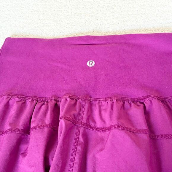 Lululemon Athletica Tranquil Cropped Fold Over Waist in Royal Plum Fuschia Swift - Picture 11 of 12